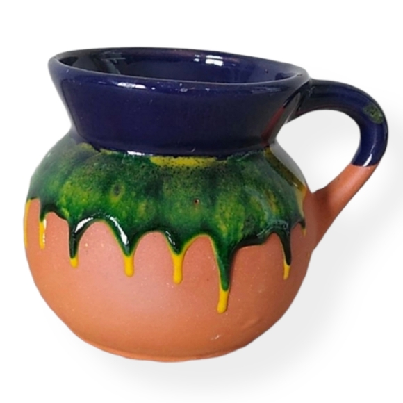 Hand Painted Mexican Aztec Ceramic Mug - Picture 1 of 8